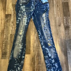 True Rock Women’s Junior Distressed Ripped Jeans 9 / 10